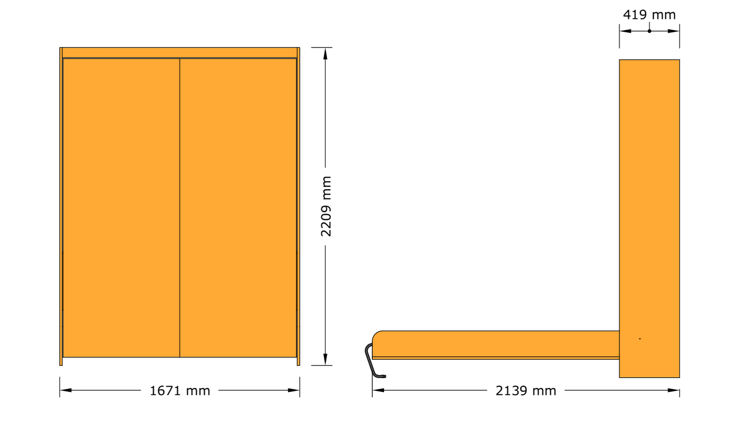 Vertical Murphy Bed - Queen size