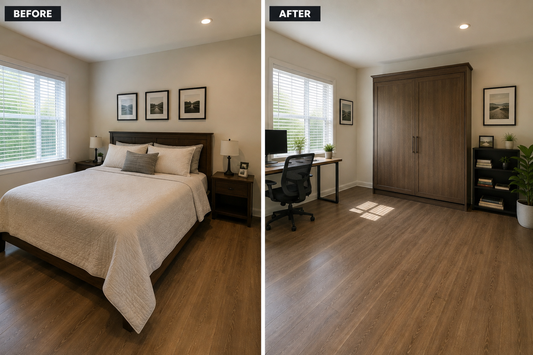 Before & After: A Murphy Bed Room Transformation | Easy Fold Murphy Bed