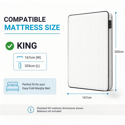 Vertical Murphy Bed / Wall Bed – King Size
