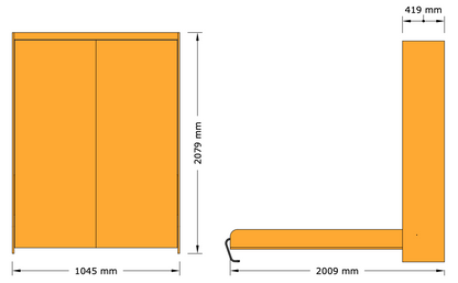 Vertical Murphy Bed Single Size Kit (UK)